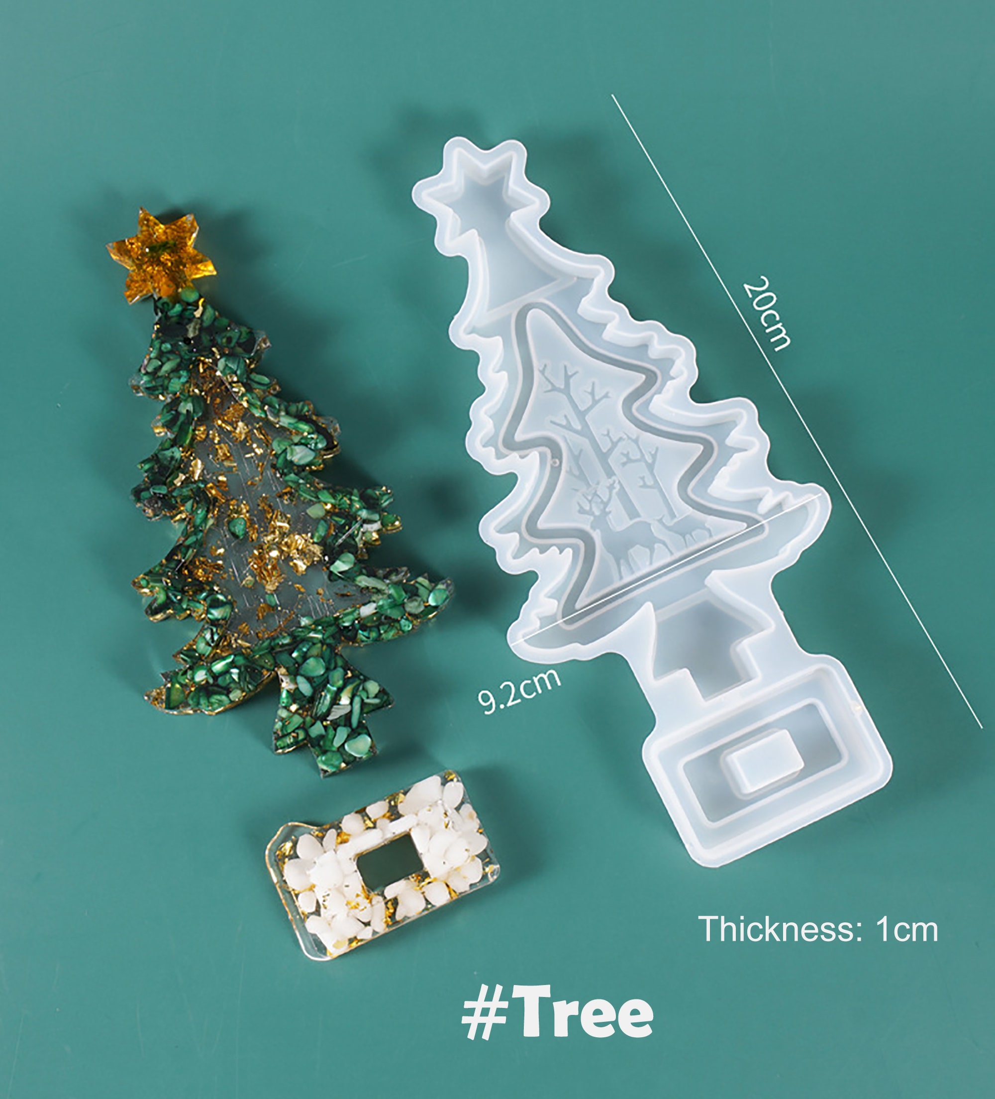 Christmas Theme Resin Mold Santa Claus Mold Christmas Tree | Etsy