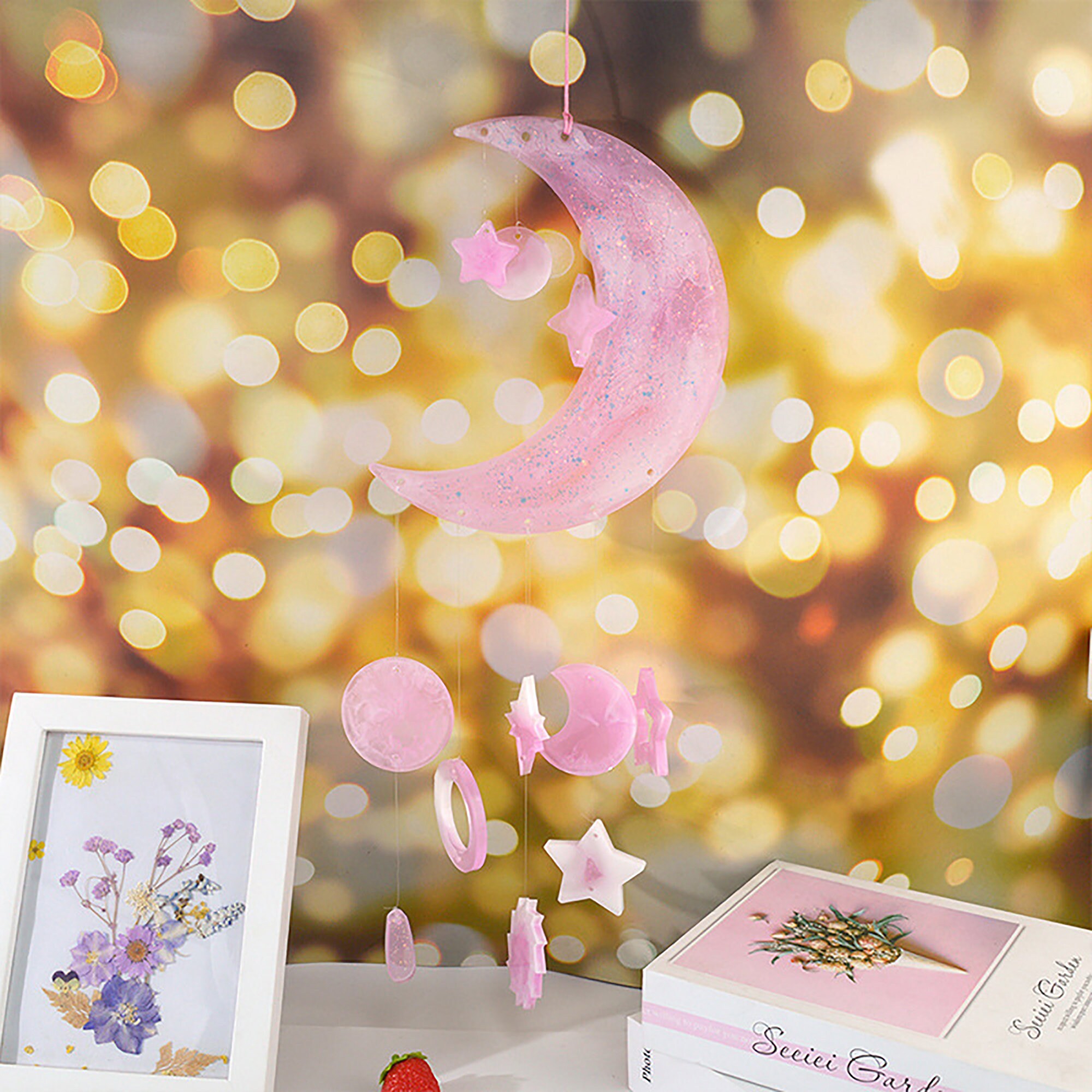 Suncatcher Resin Molds Wind Chimes Resin Mold Crescent Moon Etsy UK