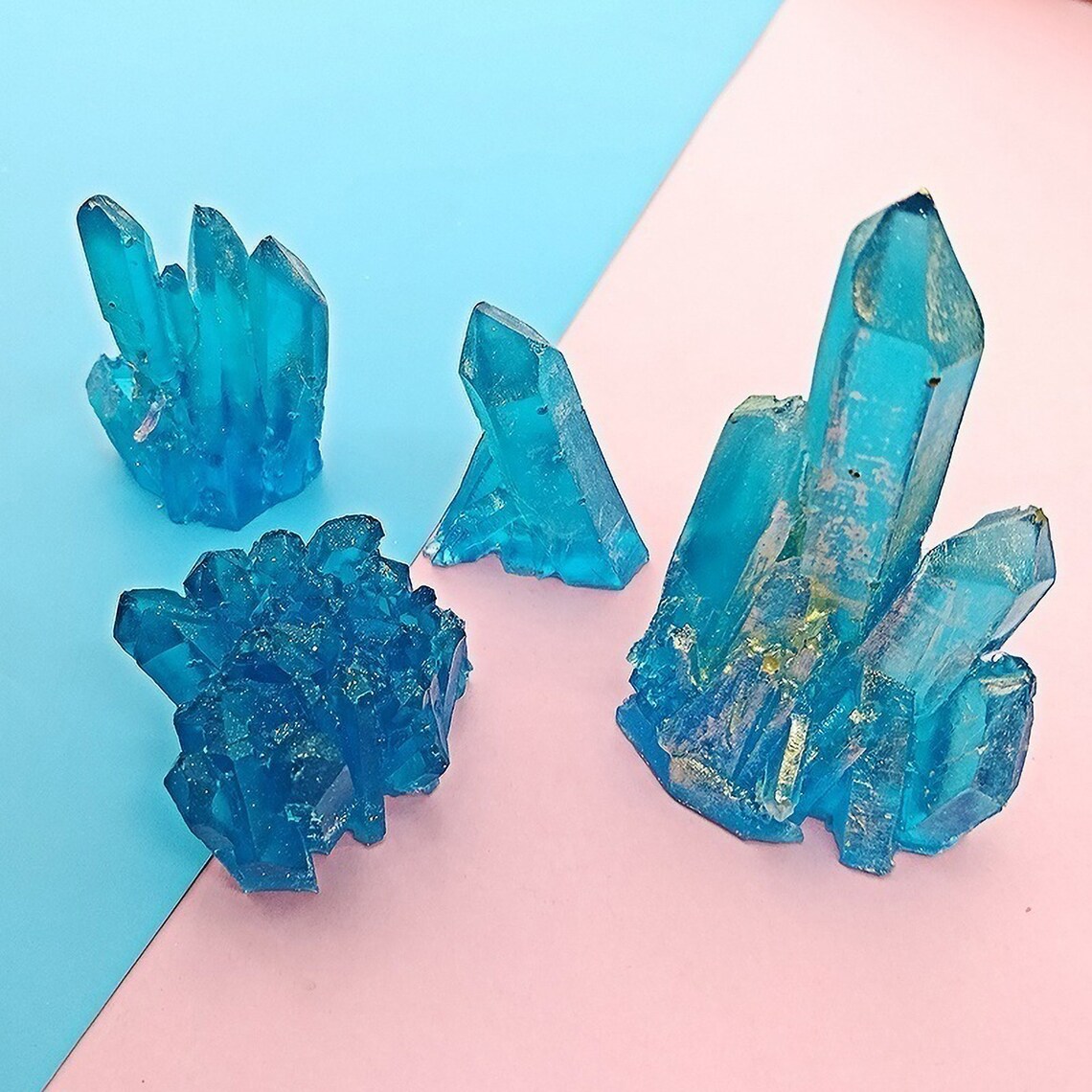 Resin Crystal Cluster Stone Mold Crystal Stone Silicone Mold Etsy