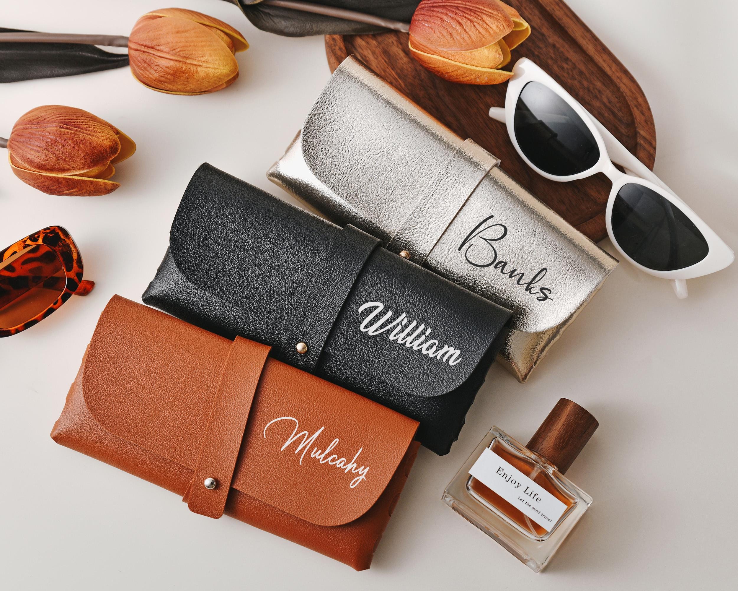 4 étuis à Lunettes Souples Avec Fermeture - Marque Uxcell - Couleur Café - Neufs - Pour Hommes Et Femmes