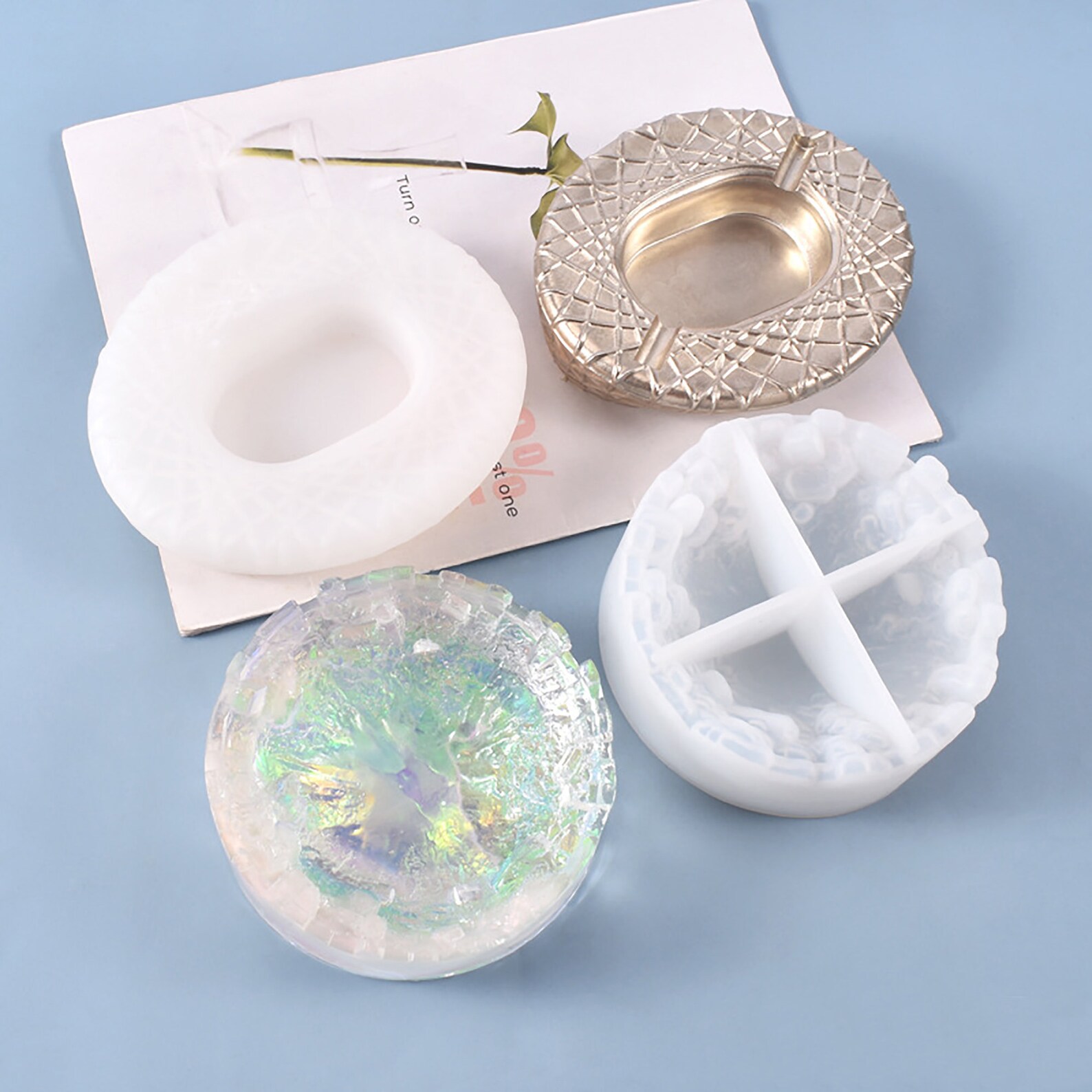 Ashtray Resin Mold Round Ashtray Mold Oval Ashtray Mold Etsy