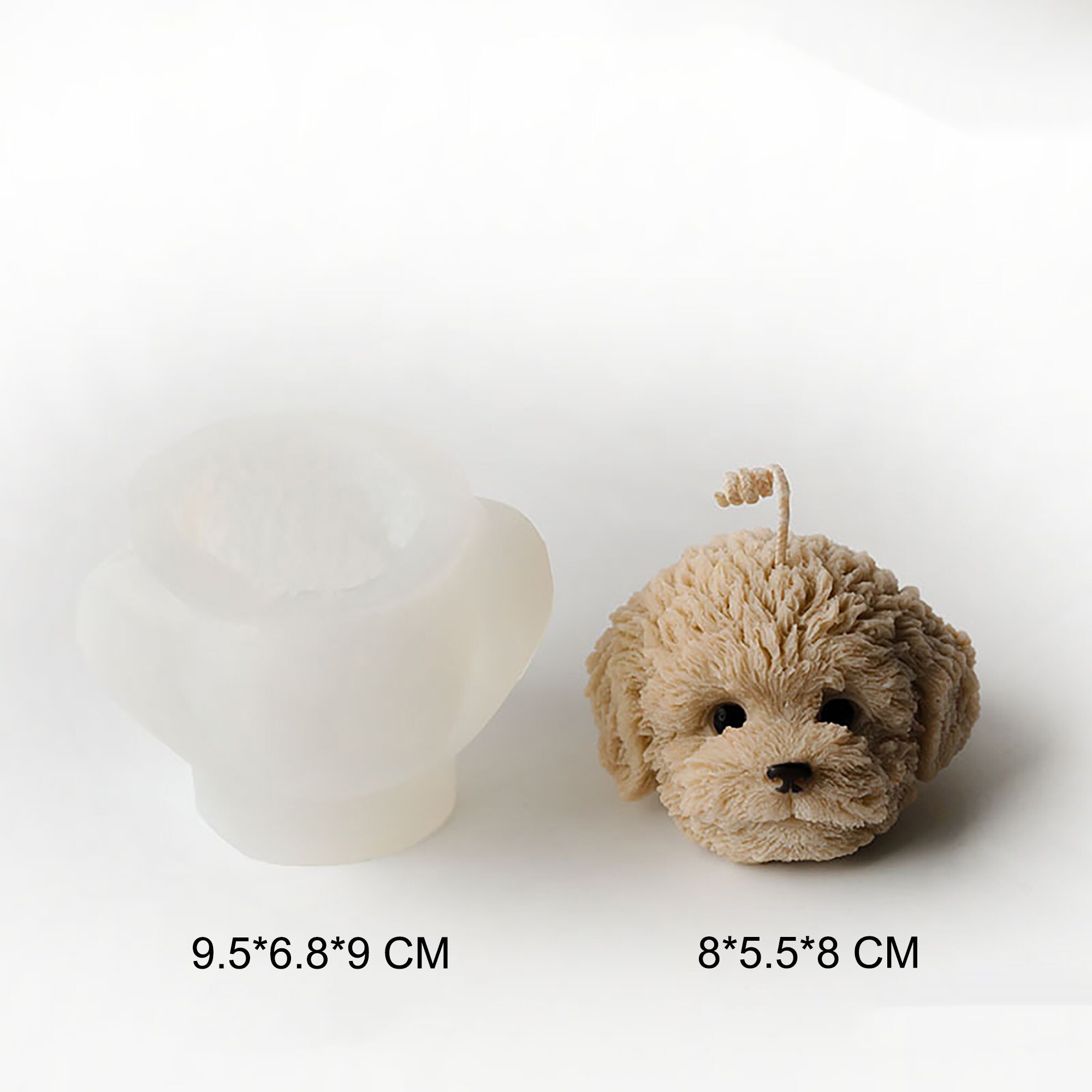 Teddy Dog Candle Mold Soft Silicone Puppy Candle Mold Etsy