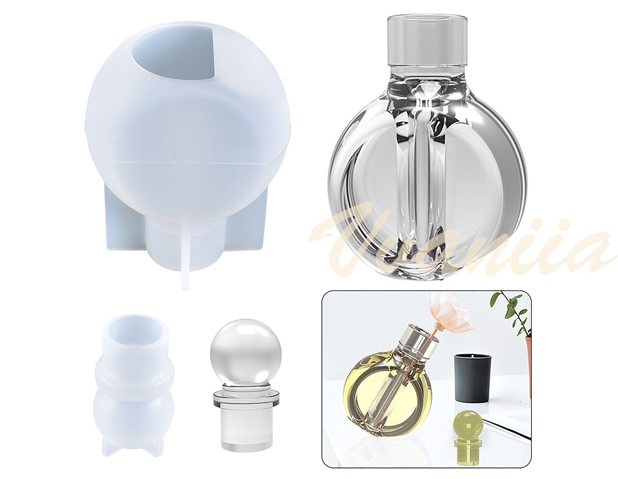 Reed Diffuser Bottle Resin Molds Flower Vase Resin Mold Etsy