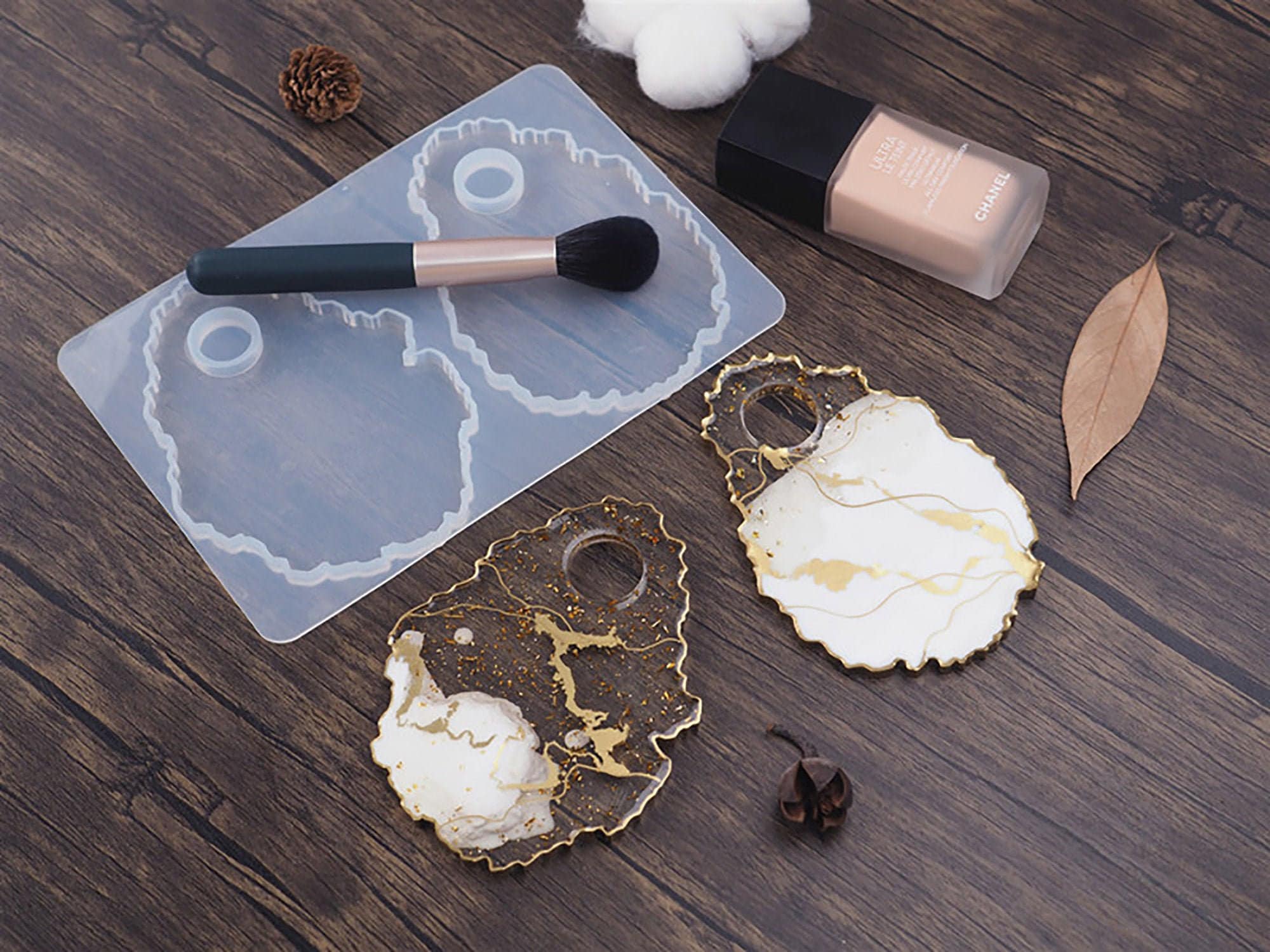 Paleta de maquillaje Molde de resina Fundación mezcla paleta - Etsy España