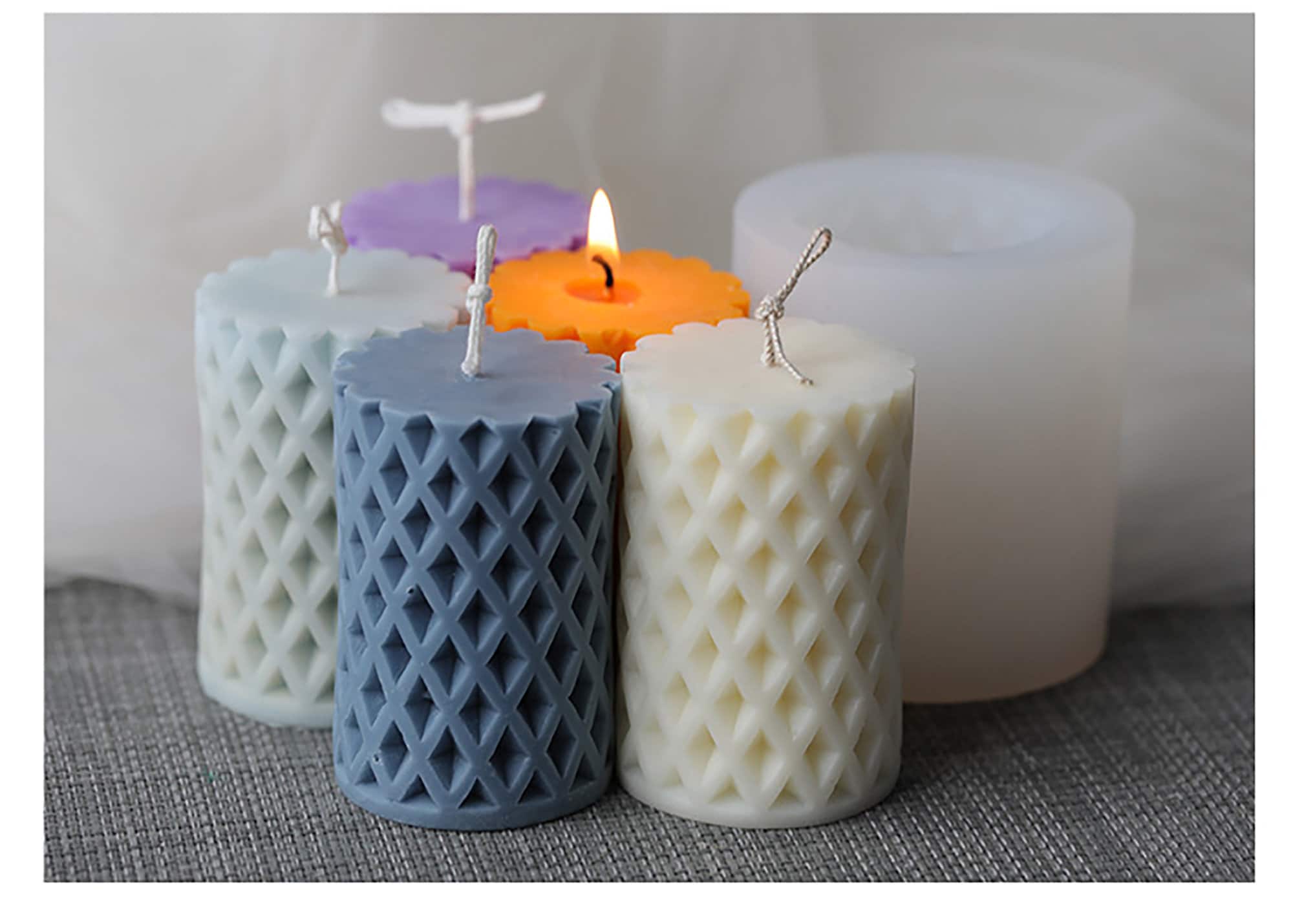Cylinder Candle Mold Silicone Mold for Candle Making Etsy