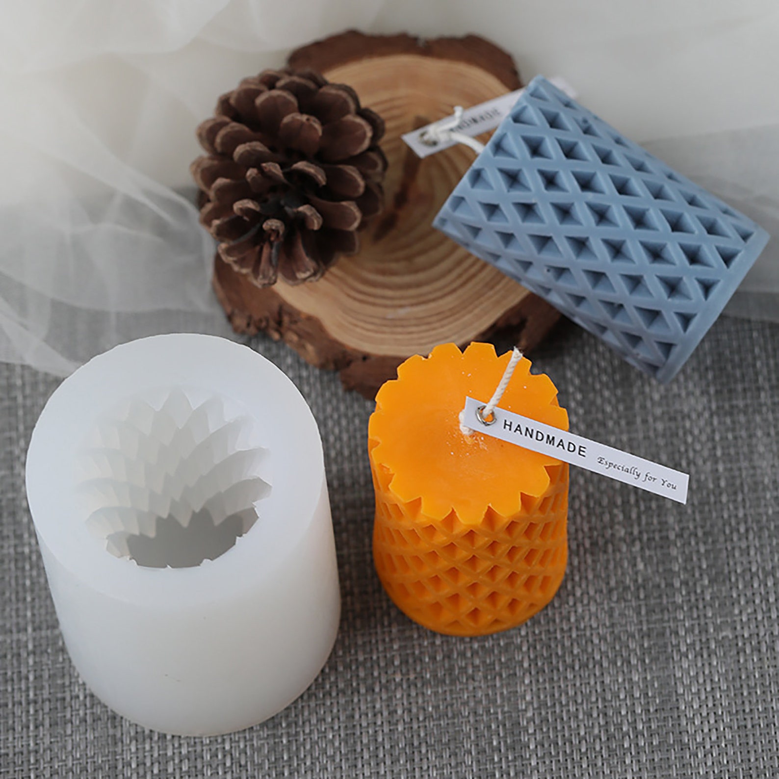 Cylinder Candle Mold Silicone Mold for Candle Making Etsy