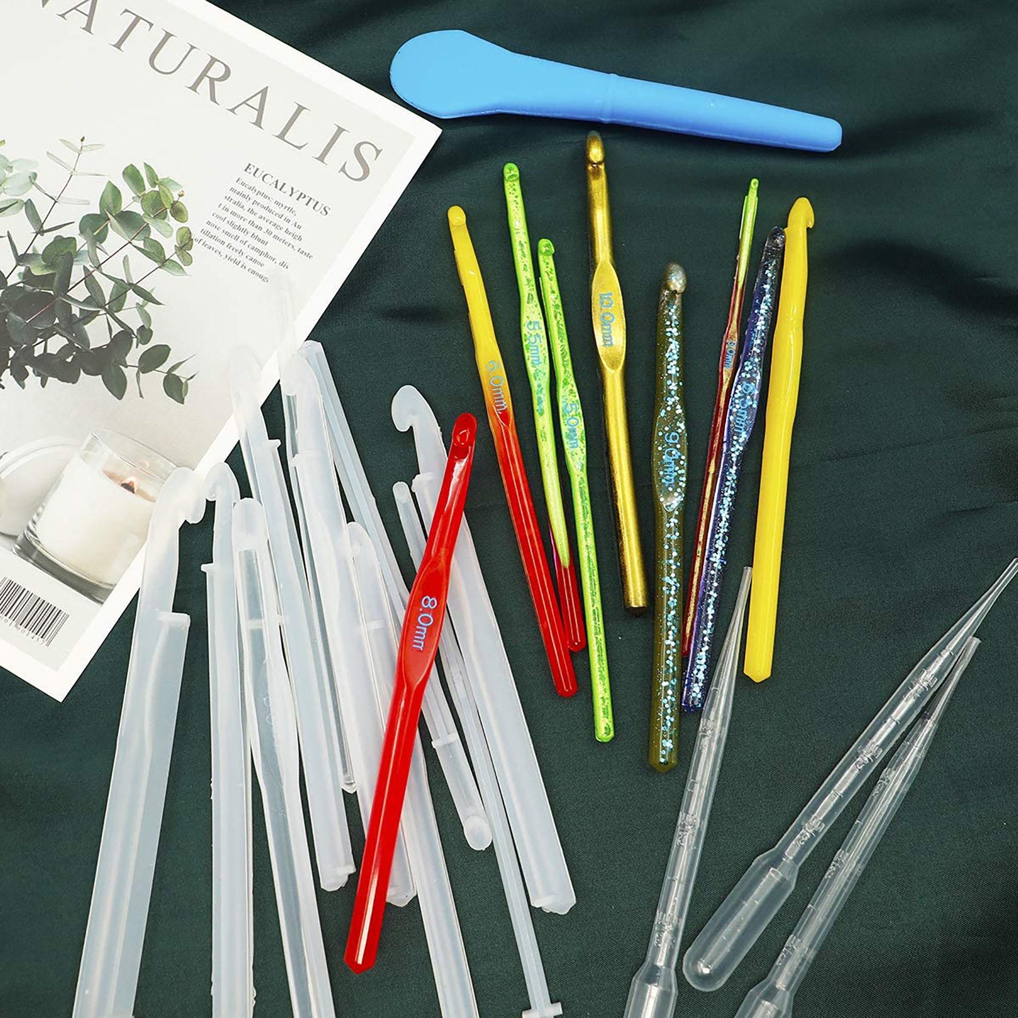 Crochet Resin Mold Set Crochet Hooks Silicone Mold Resin Etsy