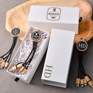 Cables de carga multipuerto personalizados, regalos personalizados para padrinos de boda, regalos ideales para padrinos de boda, regalos personalizados para los mejores hombres