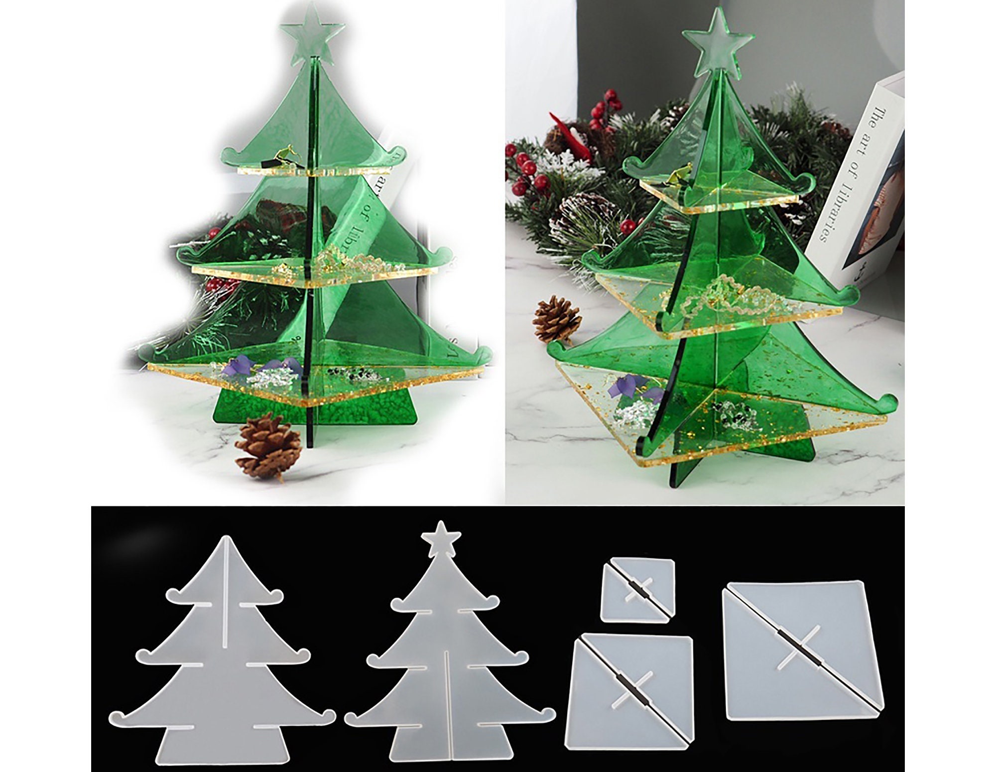 Christmas Tree Storage Tray Resin Mold Christmas Style Resin Etsy