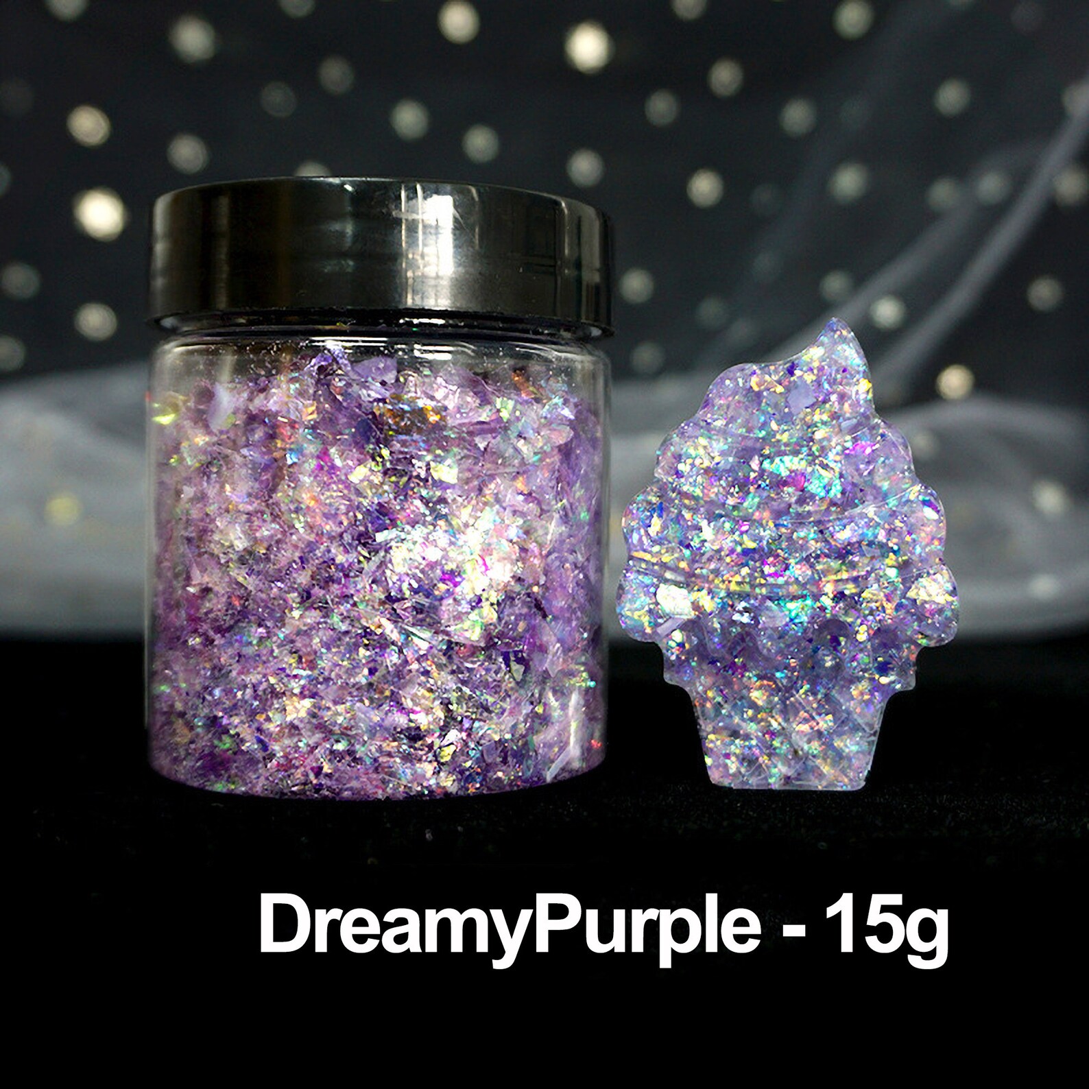 Iridescent Glitter Flakes Laser Cut Glitter Silicone Mold Etsy