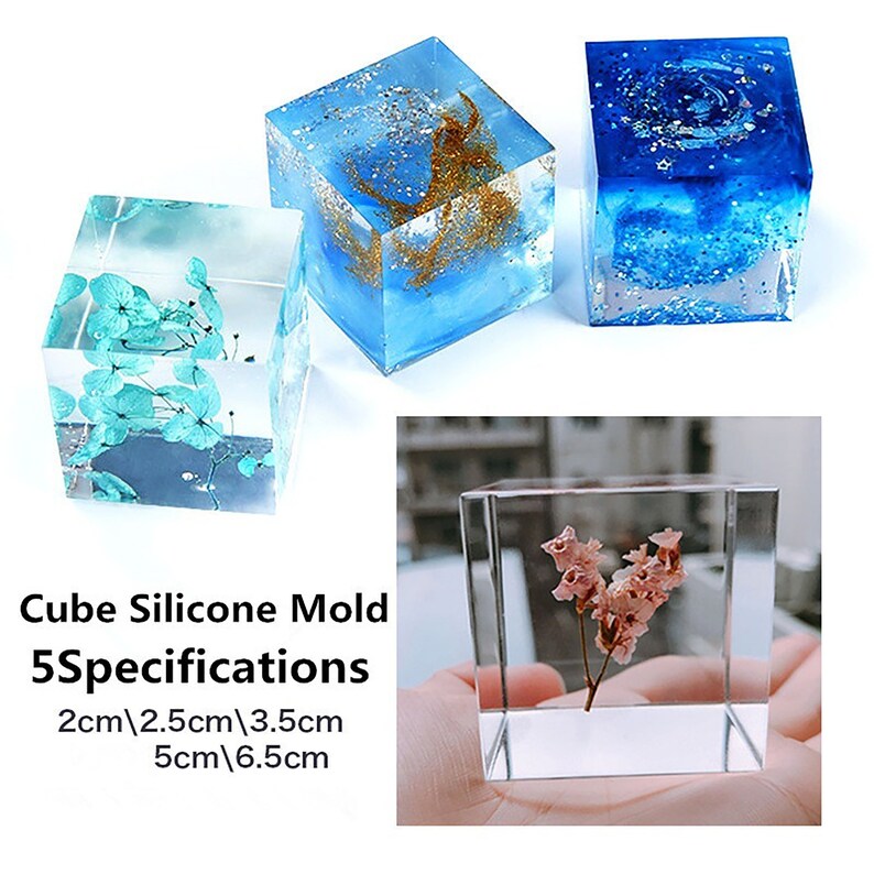 Cube Resin Mold Variety Size Square Cube Silicone Mold DIY Etsy