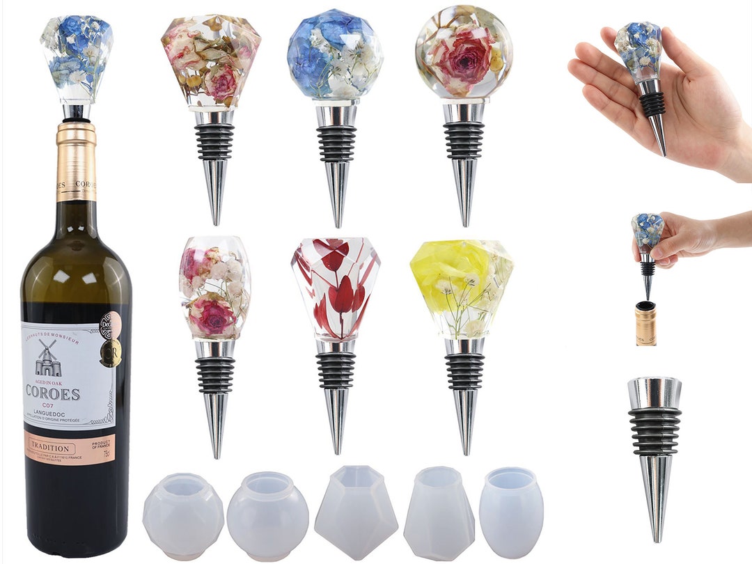 Resin Bottle Stopper, Wine Bottle Stopper Mold, Topper Mold, Geometric