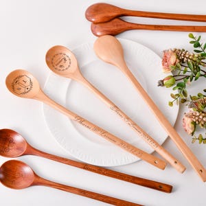Personalized Engraved Wooden Spoon, Unique Bridal Shower Gift, Wedding Gift Spoon, Kitchen Decor Gift, Love Recipe Spoon