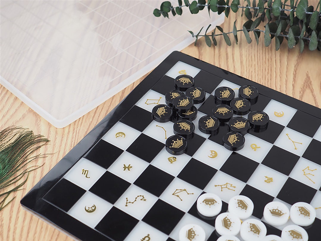 Checkers Resin Mold, Checkers Chess Board Mold, Chess Mold Set