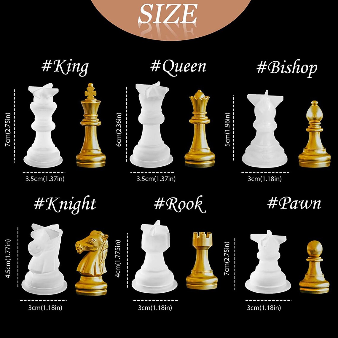 Chess Mold Chess Piece Resin Mold International Chess Etsy