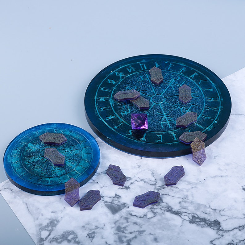 Rune Divination Plate Mold Silicone Casting Mold for Rune Etsy