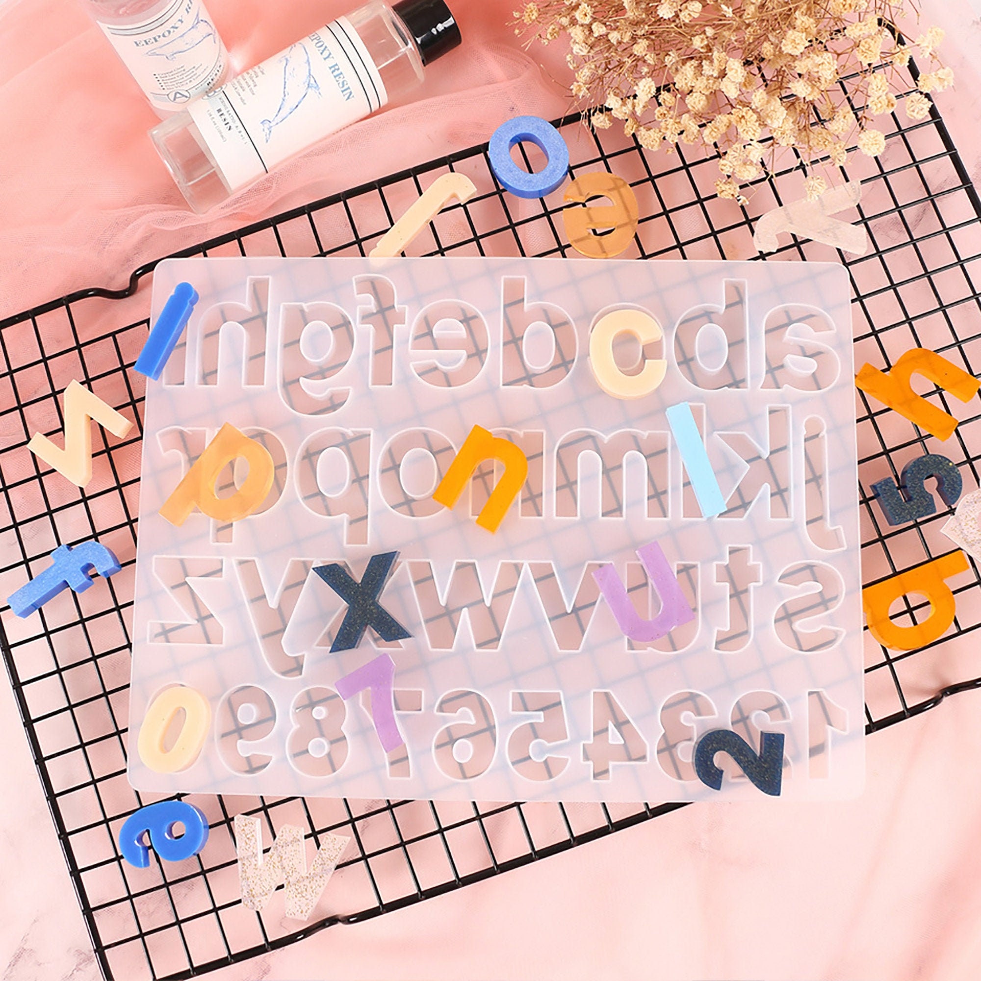 Lower Case Letter Resin Mold Alphabet Letter Mold for Etsy