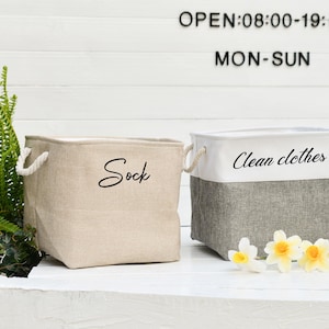 Personalisierte Aufbewahrungskörbe aus Leinwand, Aufbewahrungskörbe mit Namen, Badezimmer Aufbewahrungsboxen, Aufbewahrungsmöglichkeiten zu Hause, einzigartige Geschenkideen