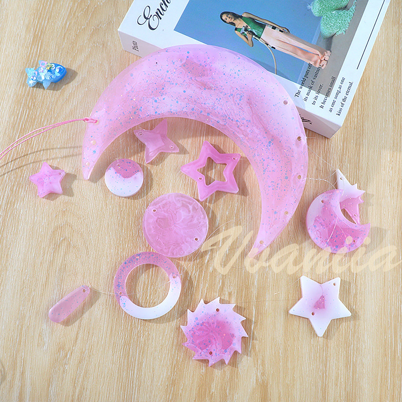 Suncatcher Resin Molds Wind Chimes Resin Mold Crescent Moon Etsy