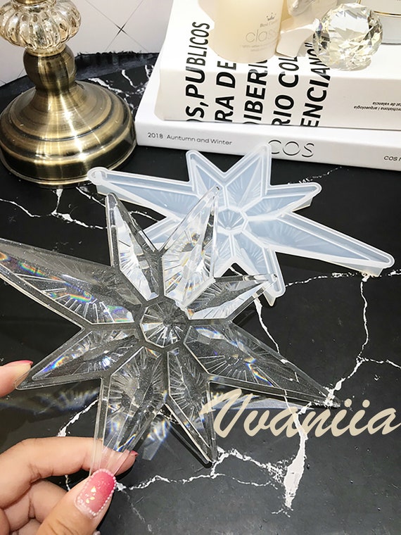 Set Of 5 Pieces DIY Pentagram Coaster Mold Crystal Epoxy Resin