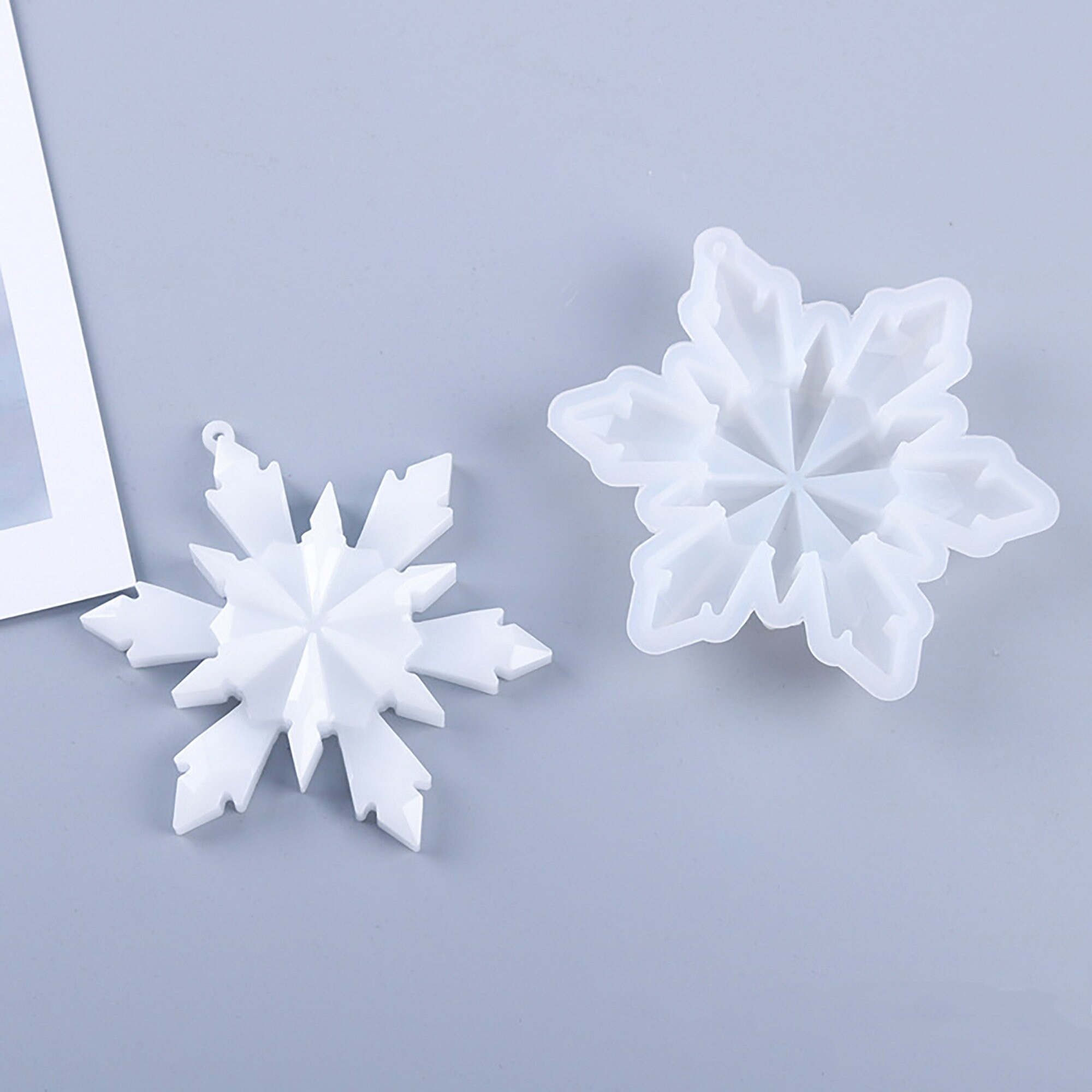 Snow Flake Resin Mold Christmas Resin Mold Hangable Snow Etsy