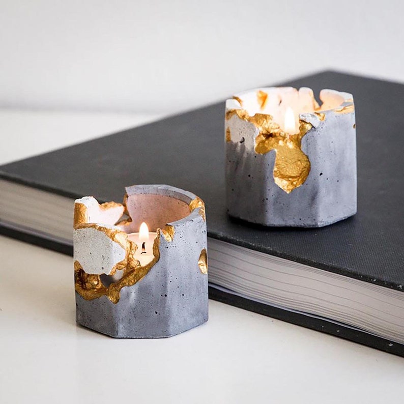 Tealight Holder Silicone Mold Molds for Concrete Candlestick Etsy
