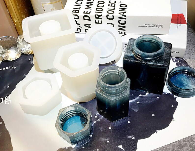 Bottle Resin Mold Casting Resin Silicone Mold for Storage Etsy