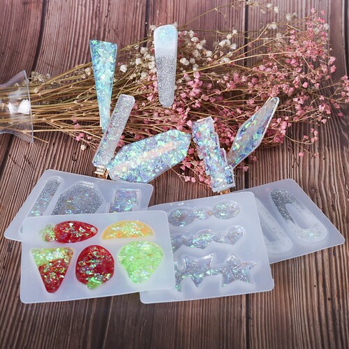 Hair Clips Resin Mold Hair Pin Mold Hair Barrette Silicone Etsy
