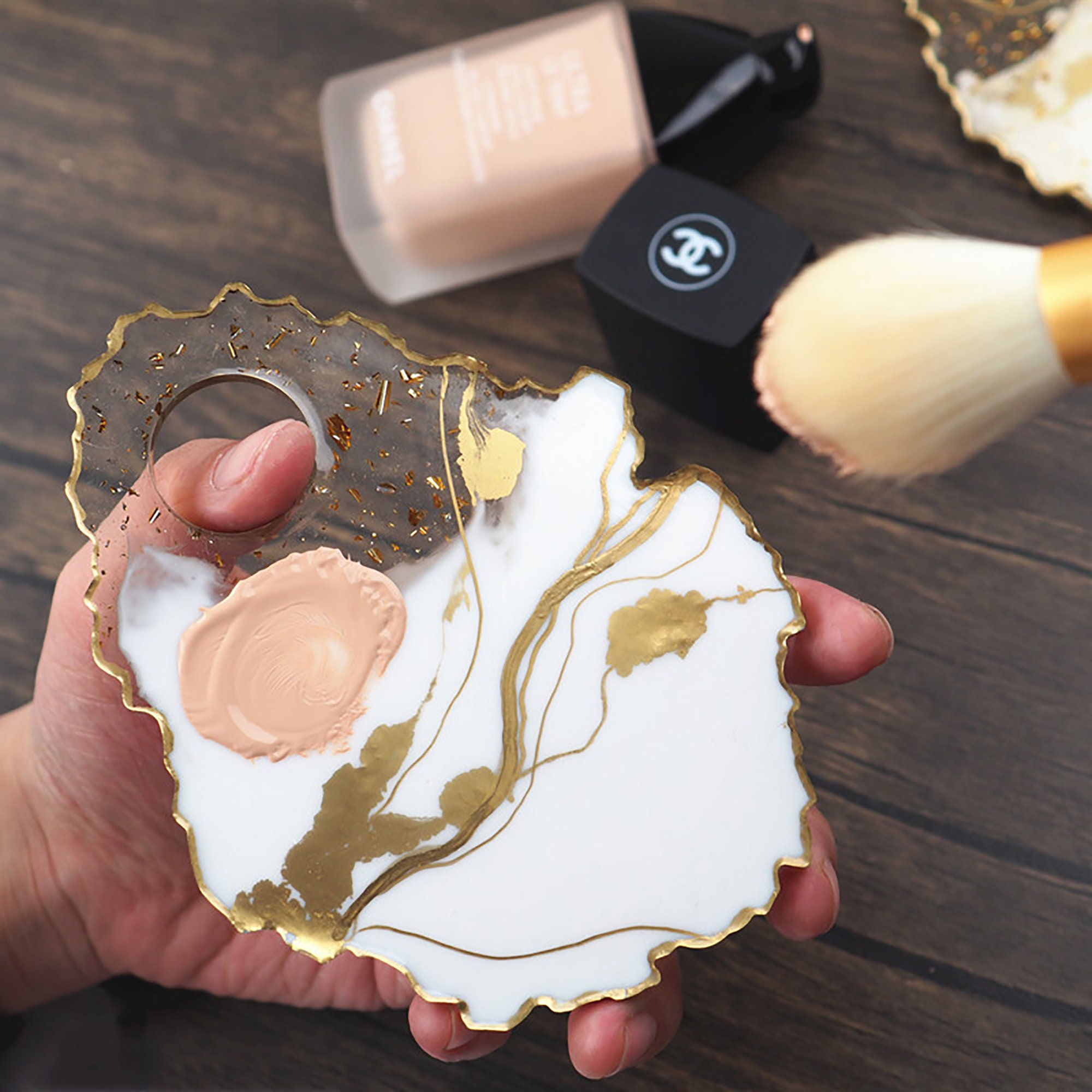 Paleta de maquillaje Molde de resina Fundación mezcla paleta - Etsy España