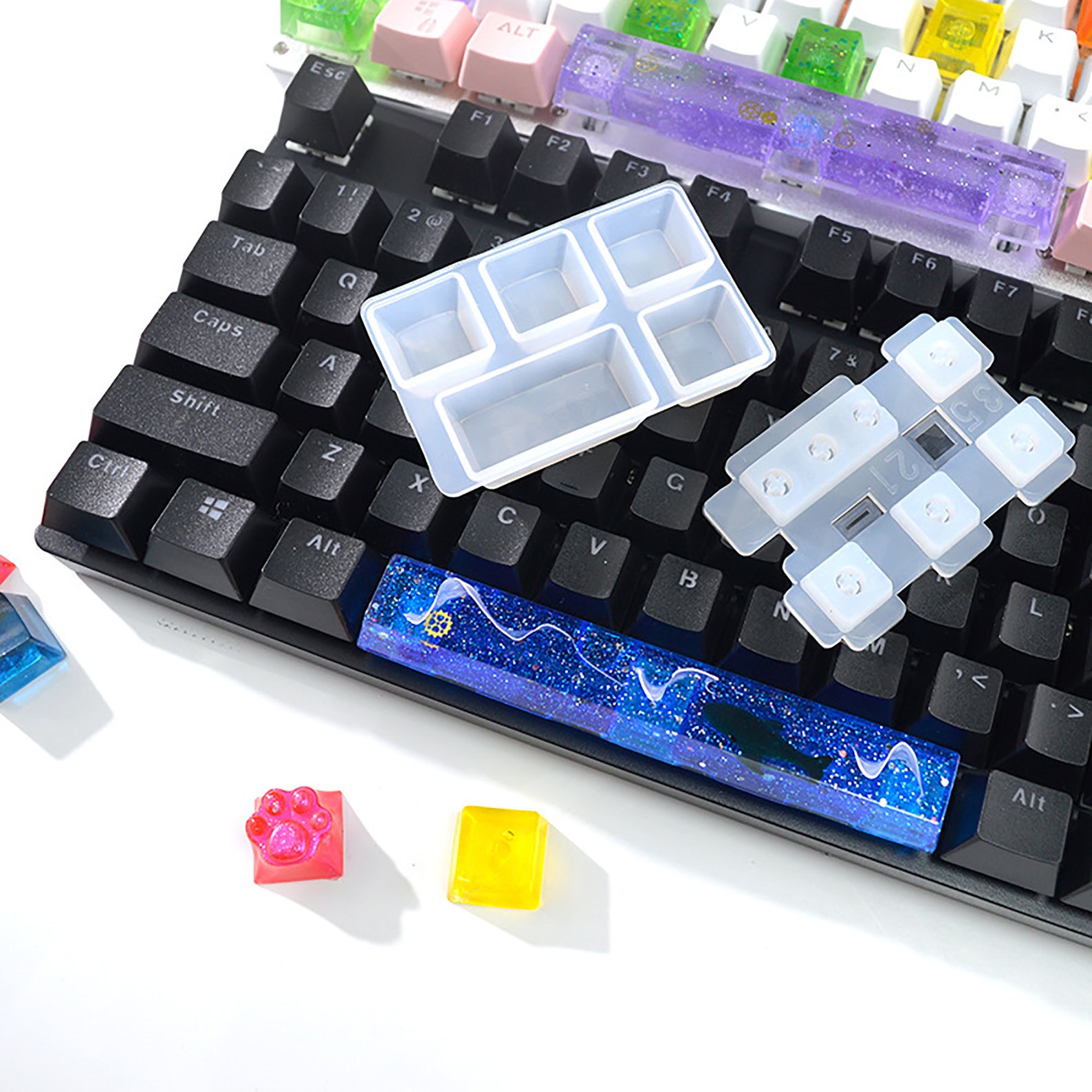 Keycap Resin Mold Mechanical Keyboard Key Cap Silicone Mold Etsy