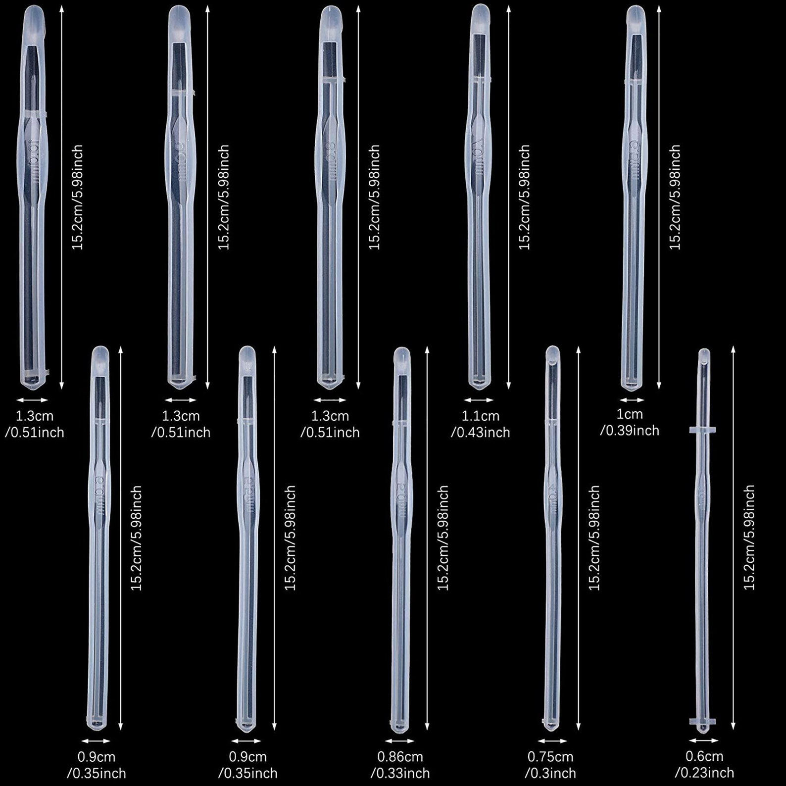 10PCS Crochet Resin Mold Set Crochet Hook Resin Mold Resin Etsy