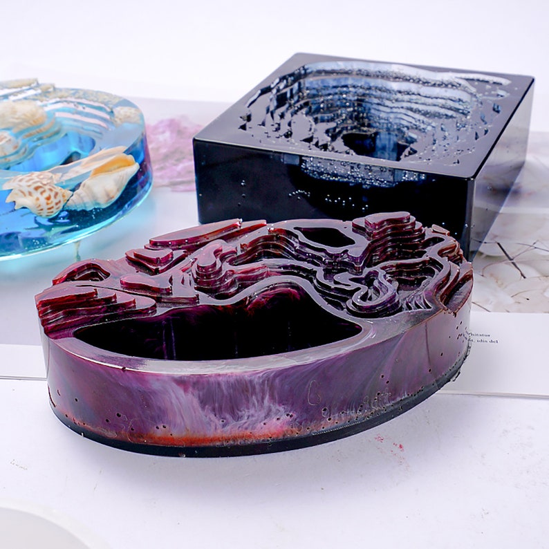 Terraces Flower Pot Resin Mold Flower Pot Silicone Mold Etsy