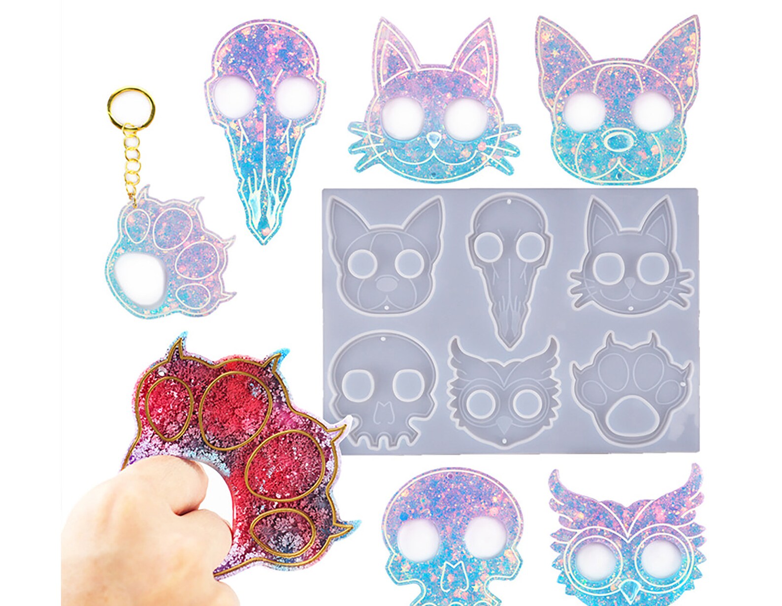 Knuckle Resin Mold Animal Knuckle Mold Self Defense Keychain | Etsy