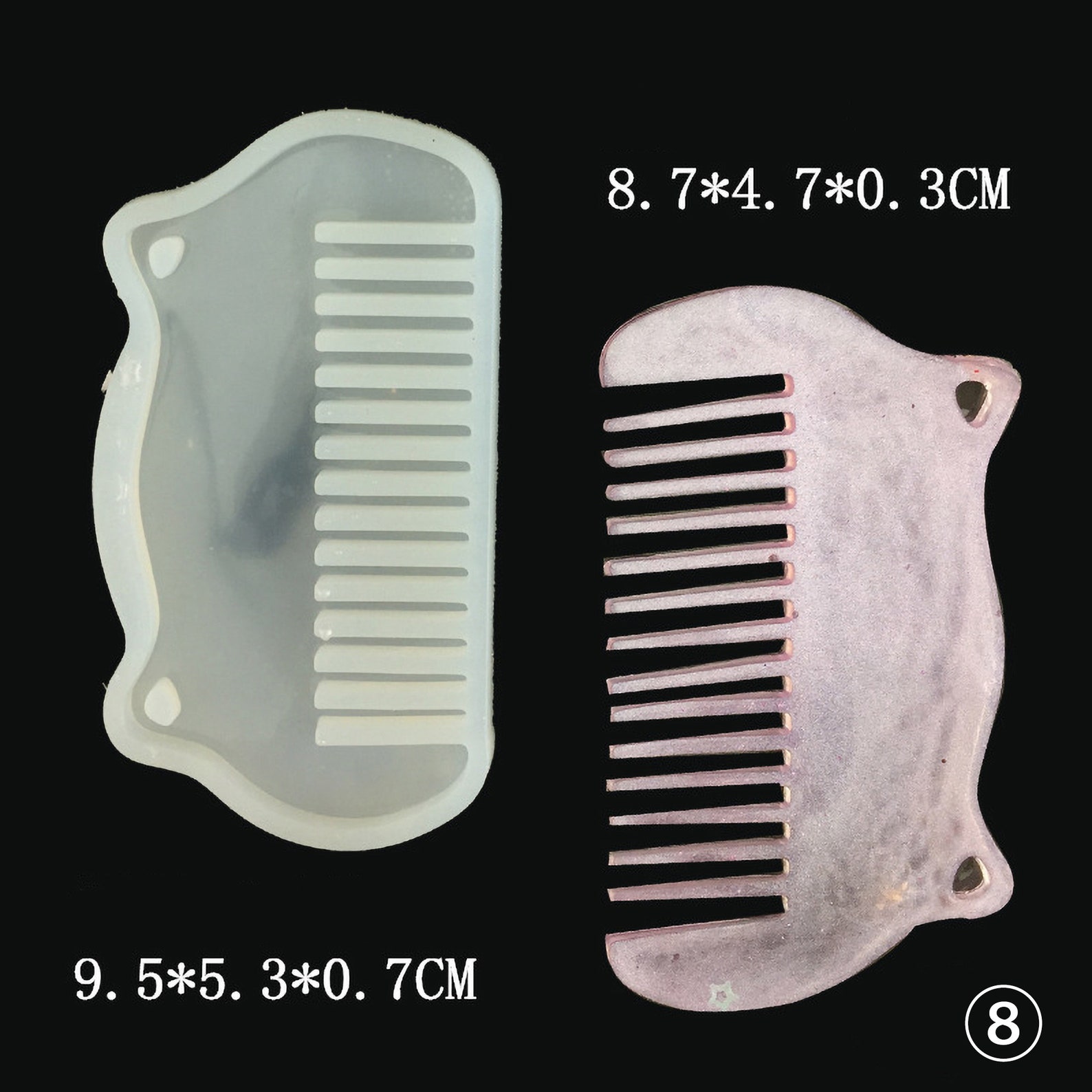 8 Styles Comb Resin Mold Hair Comb Silicone Mold Hair Brush Etsy UK
