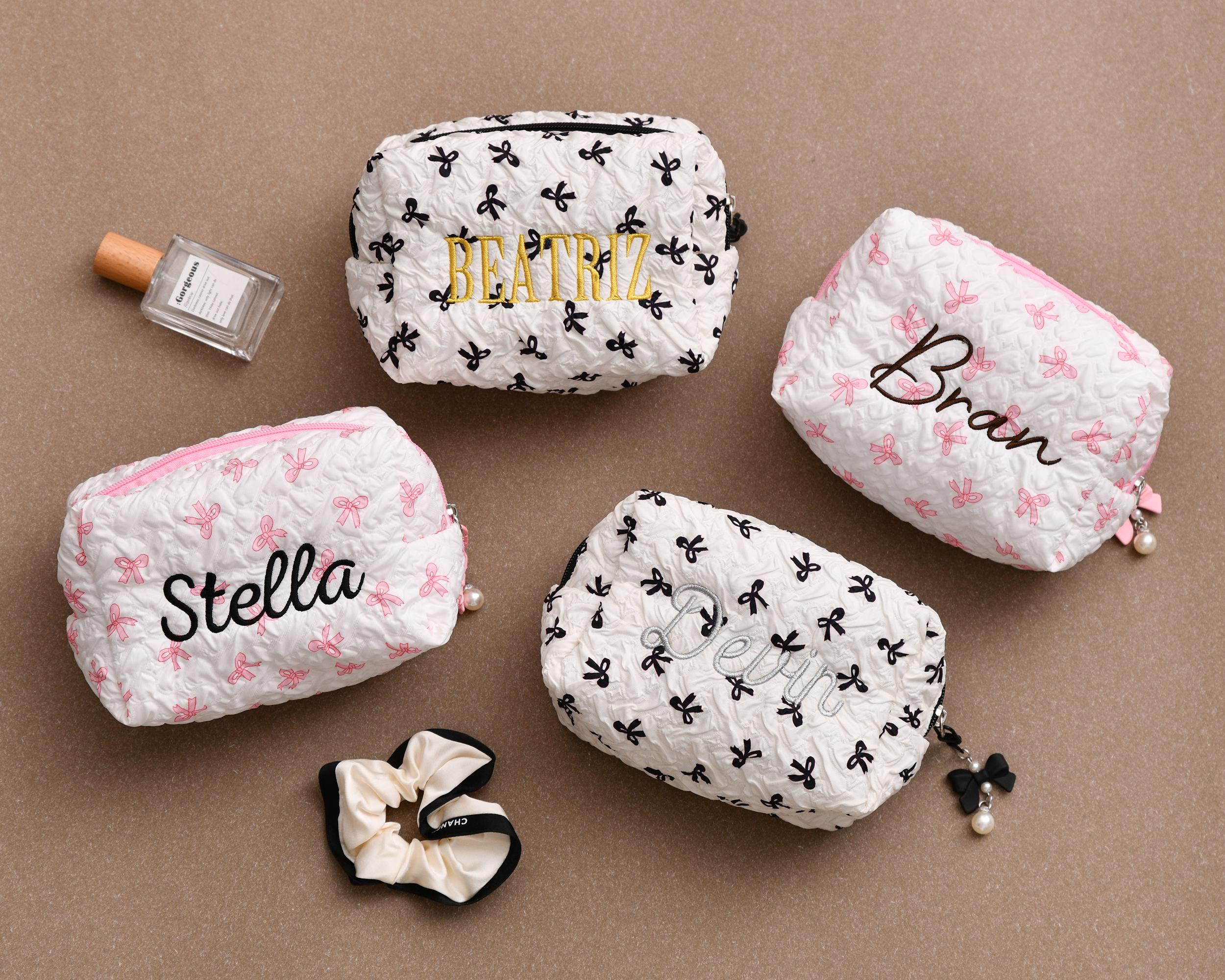 Make-up-Tasche Für Lehrer – Design Mit Schleife & Punkten, 25,4 X 19,1 Cm, Wasserdicht