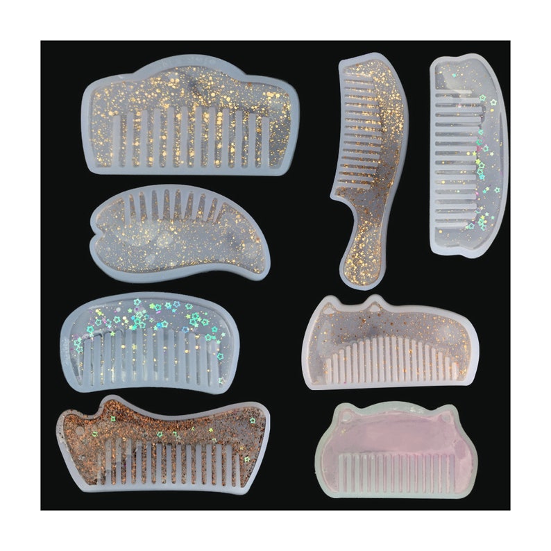 8 Styles Comb Resin Mold Hair Comb Silicone Mold Hair Brush Etsy