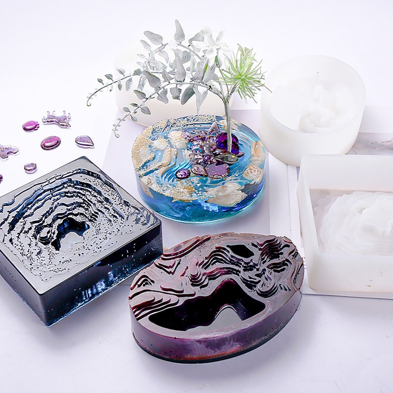 Terraces Flower Pot Resin Mold Flower Pot Silicone Mold Etsy
