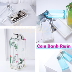 Creative Coin Bank Resin Mold, Piggy Bank Mold, Money Saving Jar Mold, Storage Box Mold, Container Mold, DIY Gifts for Kids Resin Decoration