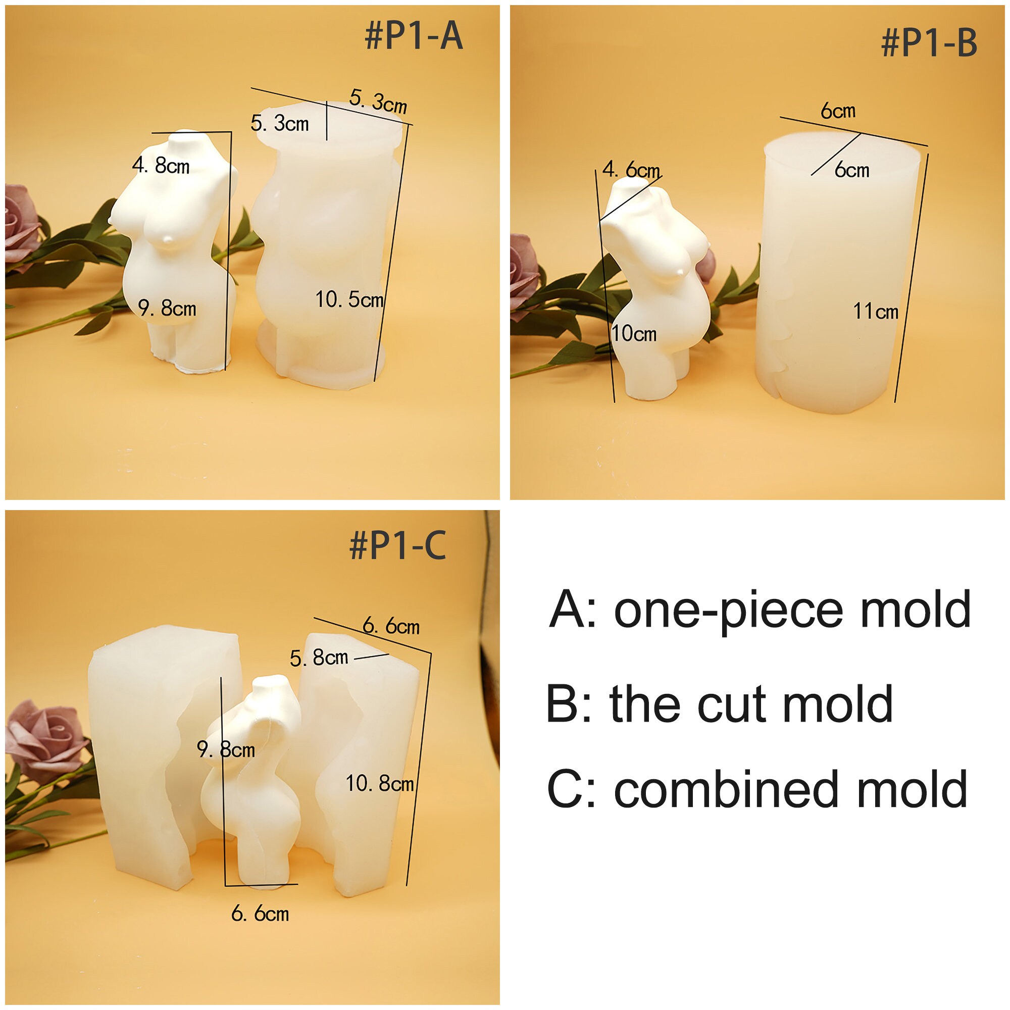 3D Body Resin Mold Lady Body Candle Mold Pregnant Woman Body Etsy