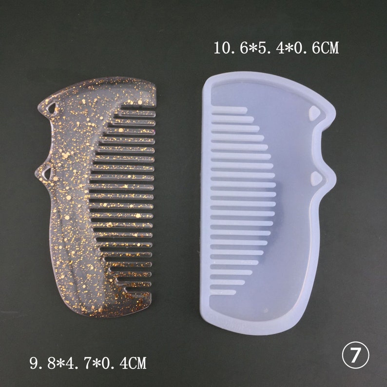 8 Styles Comb Resin Mold Hair Comb Silicone Mold Hair Brush Etsy