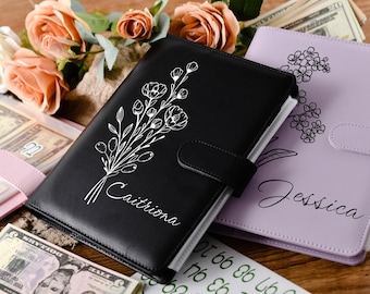 Customizable 100 Envelope Challenge Notebook,Money Saving Organizer with Budget Planner,Personalized Savings Challenge Journal,Wedding Favor