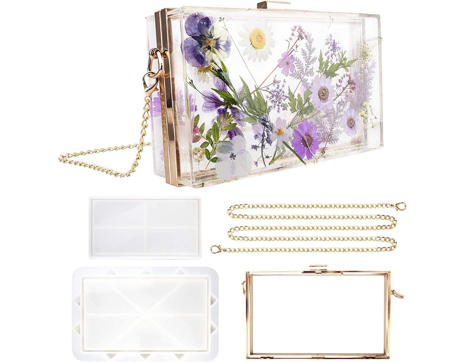 Shaker Clutch Bag Resin Mold Set Rectangle Handbag Making Etsy