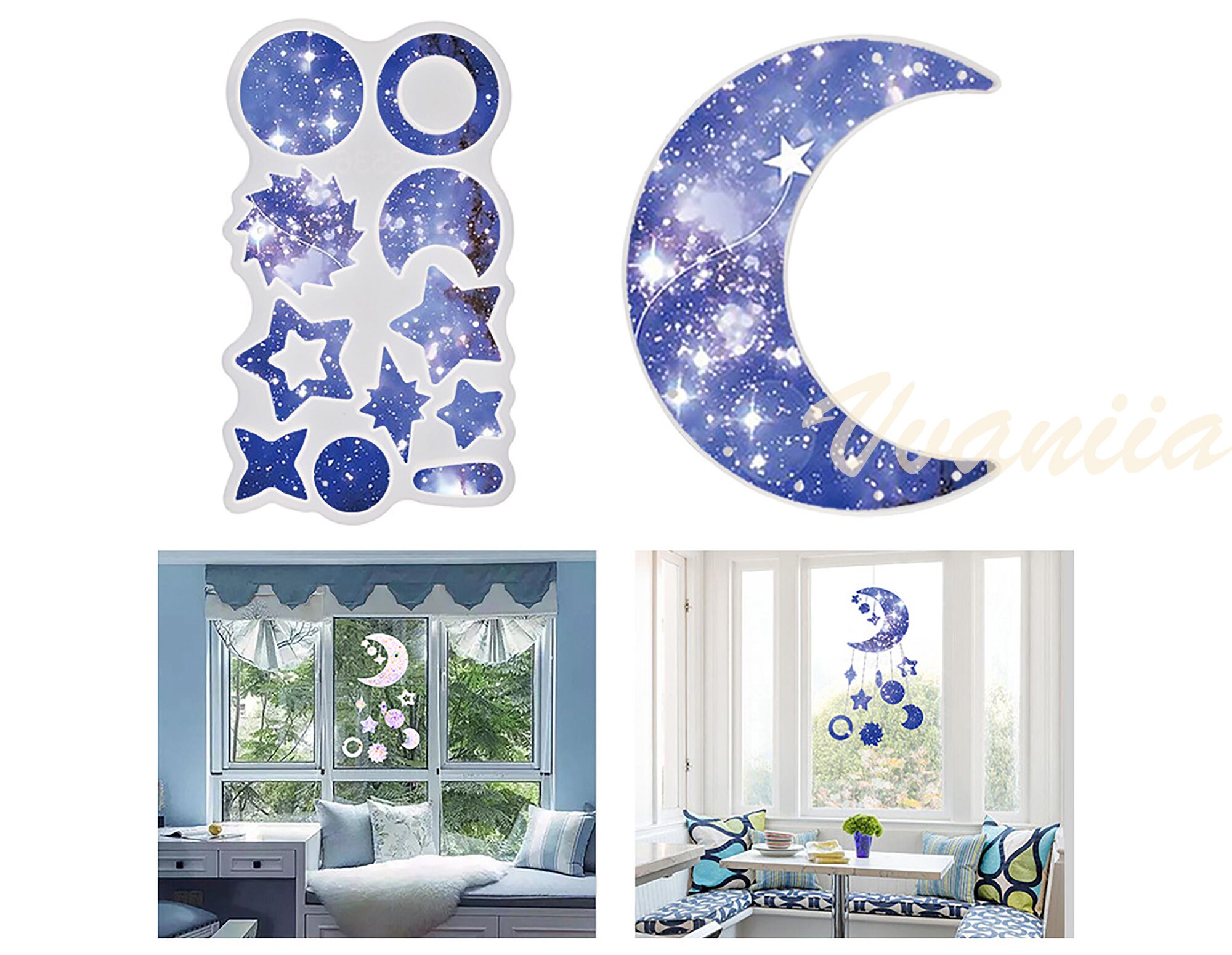 Suncatcher Resin Molds Wind Chimes Resin Mold Crescent Moon Etsy UK