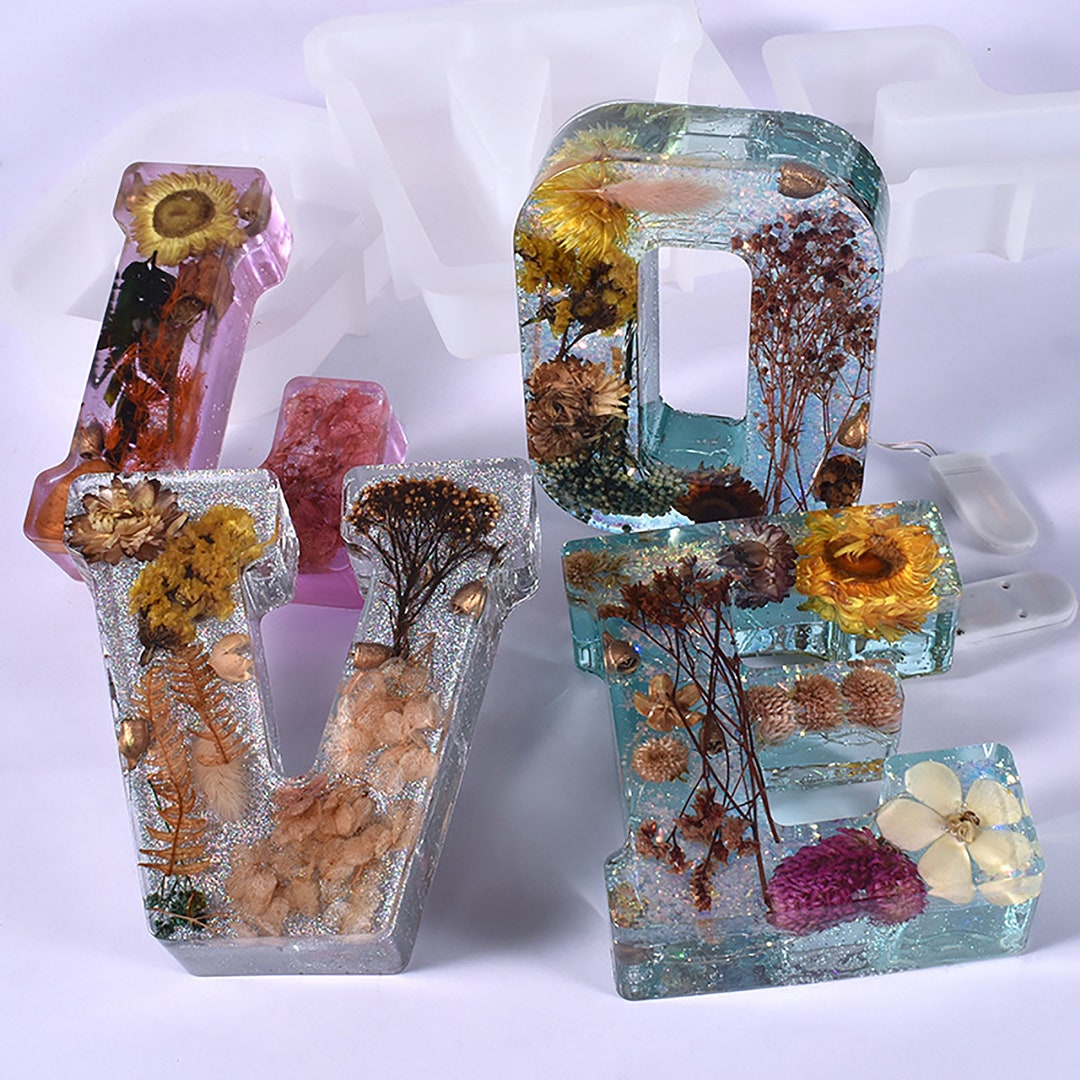 Large Letter Resin Molds, 6 Inch Alphabet Silicone Molds, 3D Letter