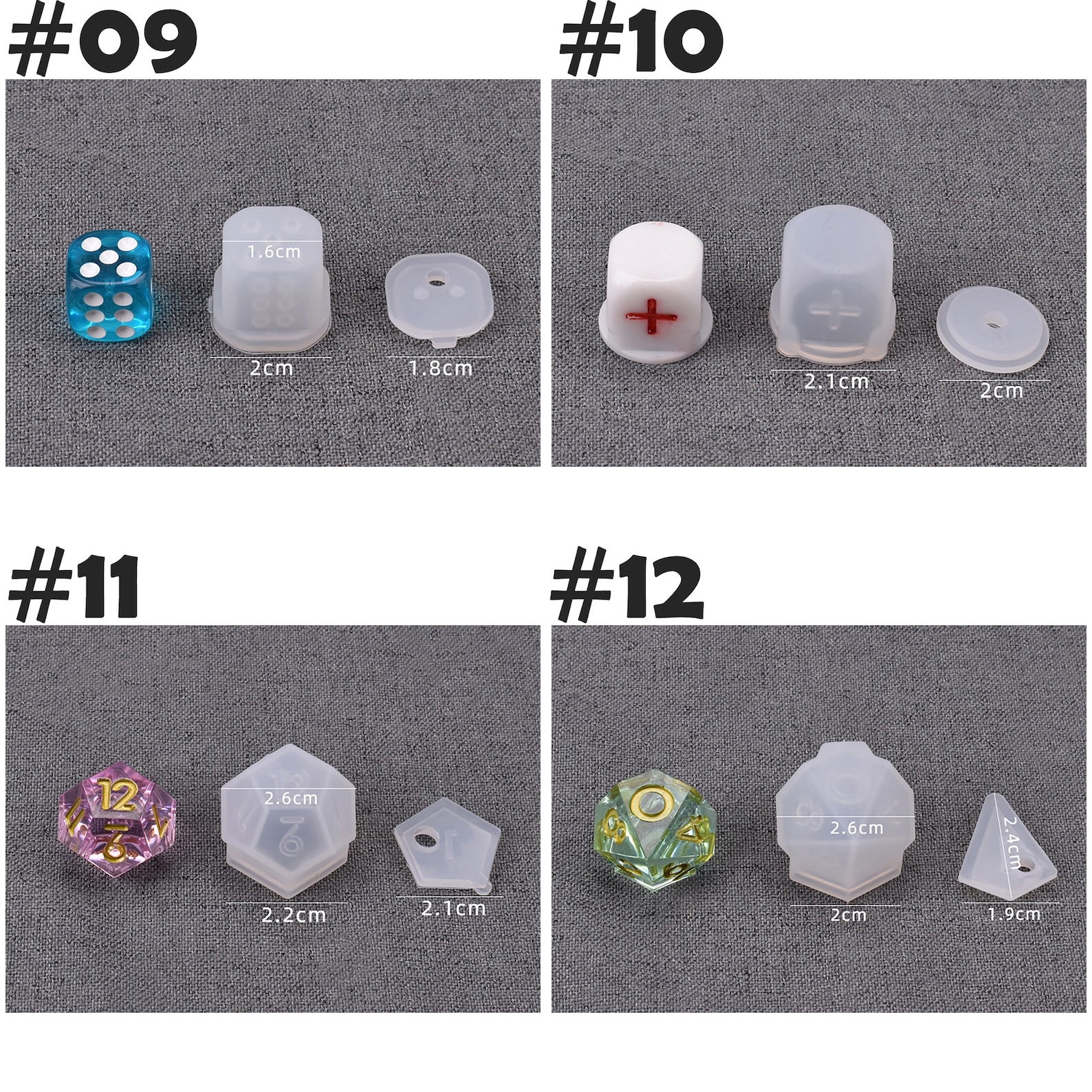 Dice Resin Mold Dice Mold Set Polyhedral Game Dice Molds Etsy UK