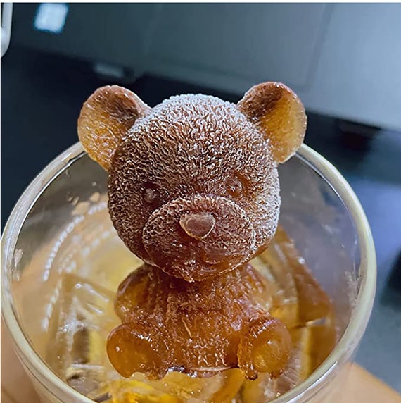 3D Teddy Bear Silicone Mold For Chocolate Ice Cube Making Molds Bow-knot  Bear Ice For