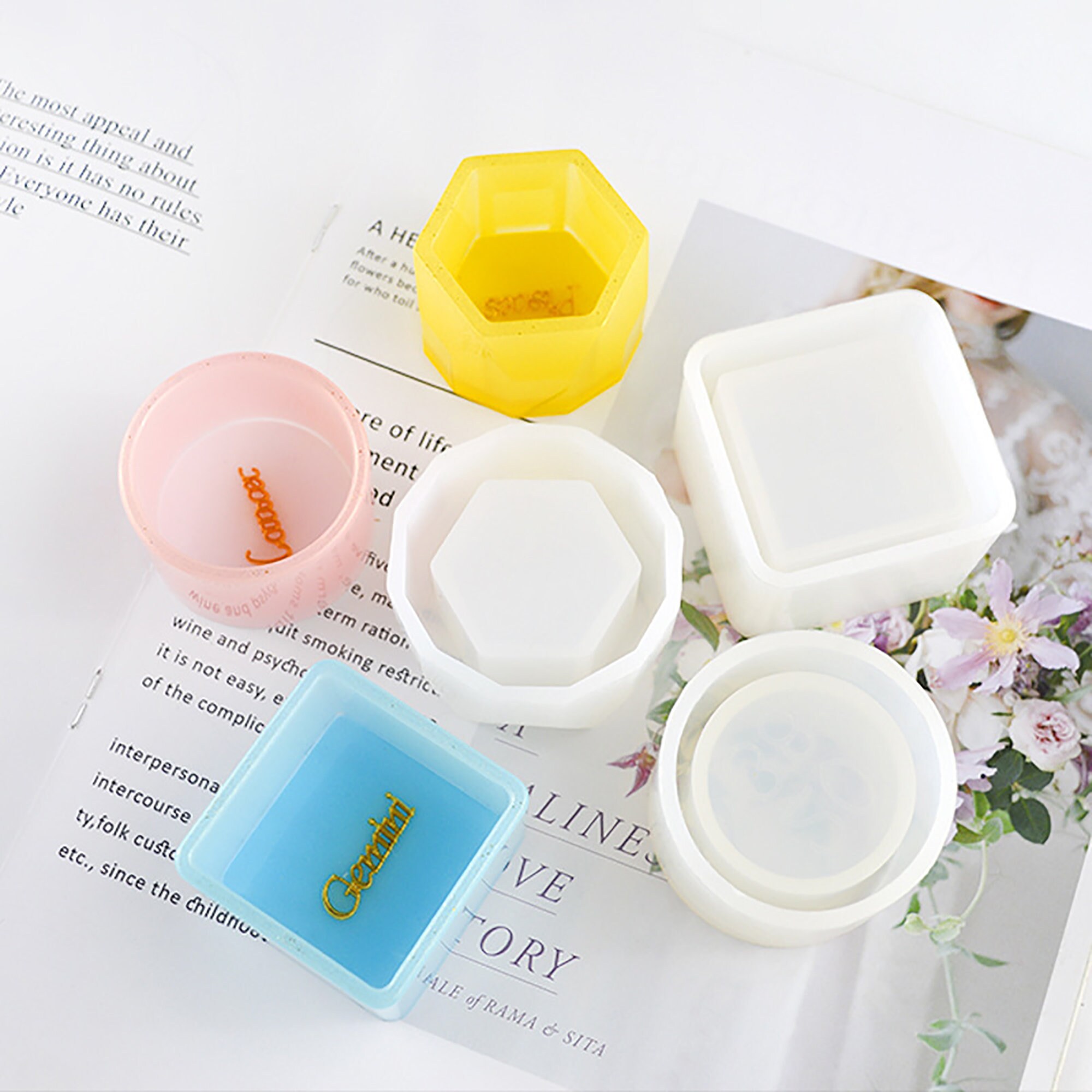 3PCS/set Flower Pot Resin Mold Small Flower Pot Mold Etsy