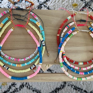 Heishi pearl choker necklace