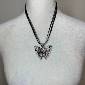 chunky handmade butterfly necklace
