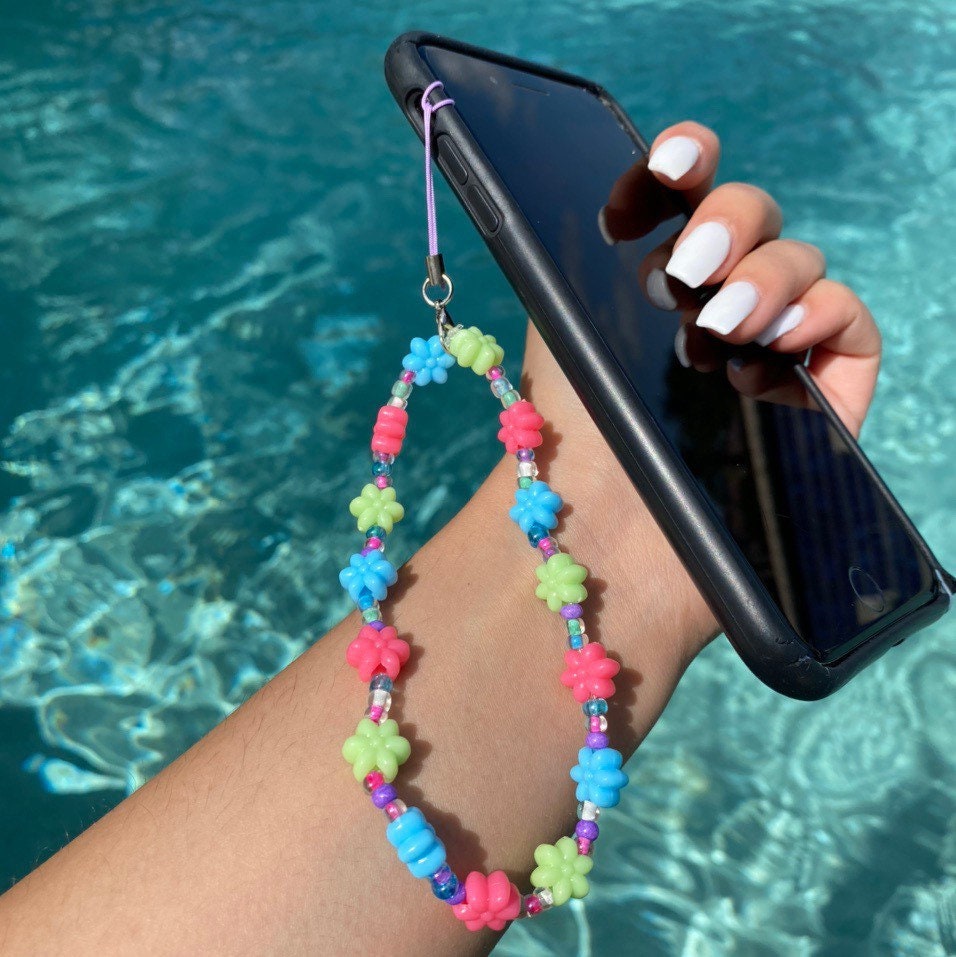 Handmade beaded phone strap charm Etsy